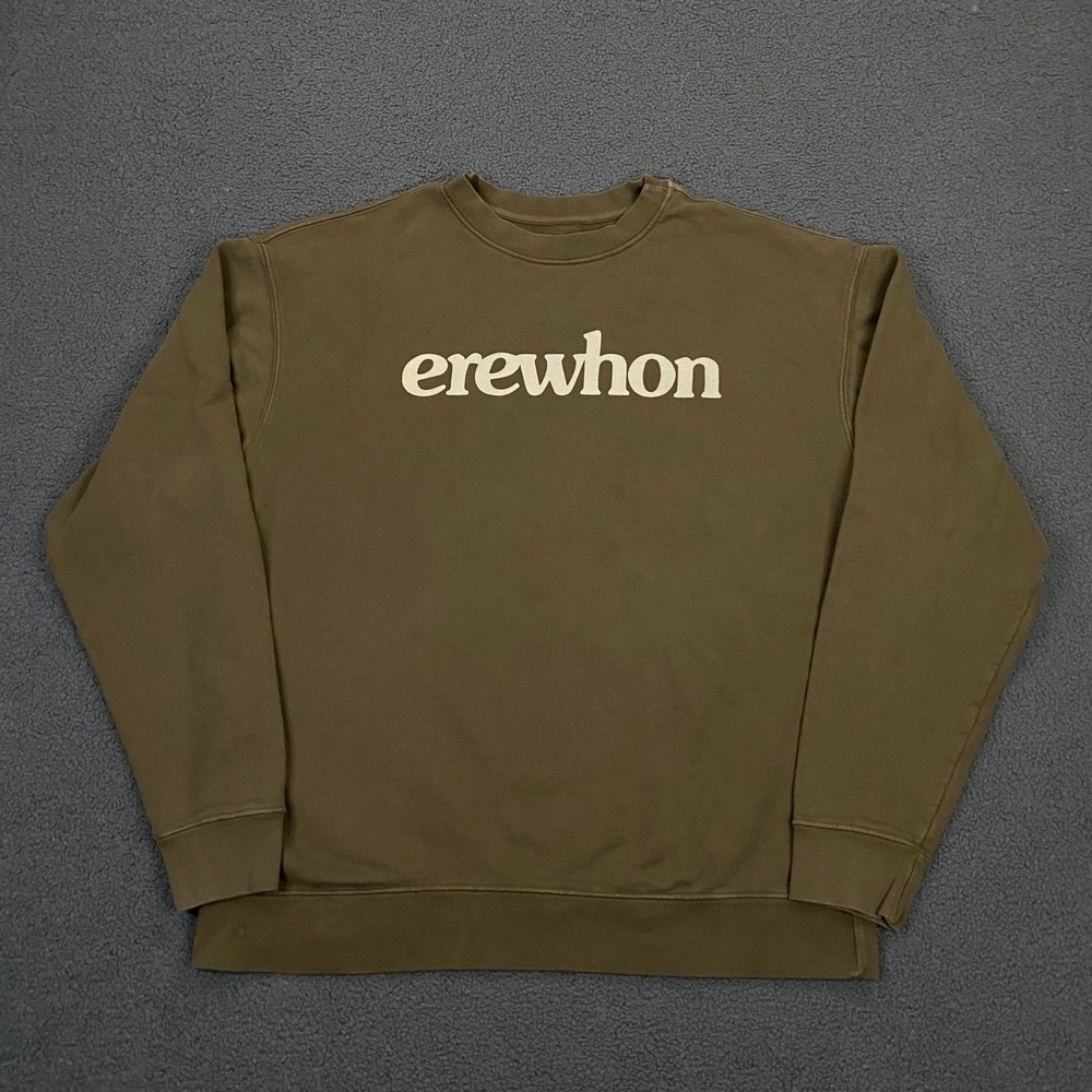 Erewhon Sweatshirt XL Olive French Terry Crew Los Angeles LA Calabasas Venice